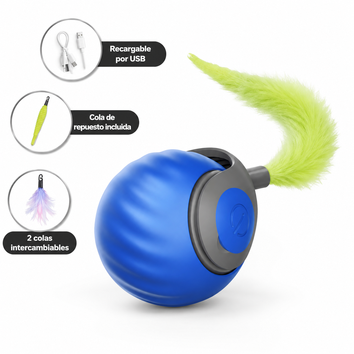 Pelota interactiva para gatos