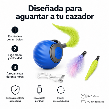 Pelota interactiva para gatos